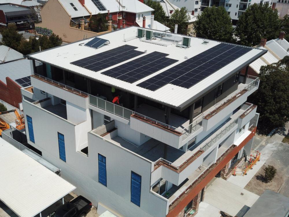 Solar installation at 66 Lindsey Apartments by Next Power