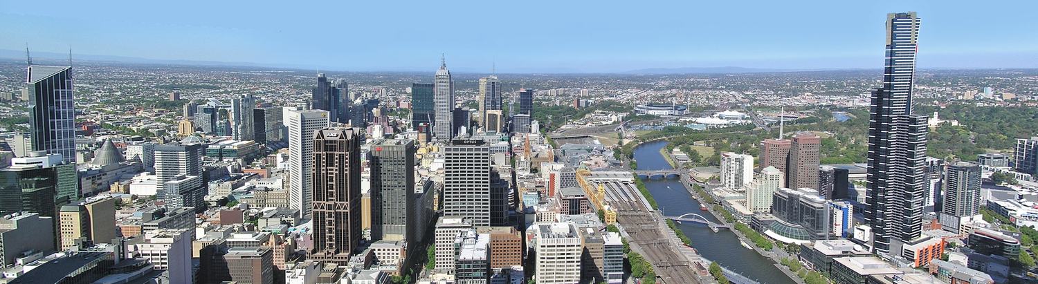 Melbourne city skyline over the Yarra River