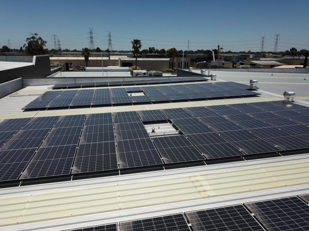 Commercial rooftop solar installation by Next Power